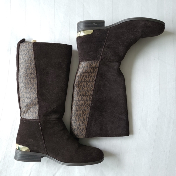 Michael Kors Girls Finley Makysa Logo Boots Size 3 - Picture 2 of 13